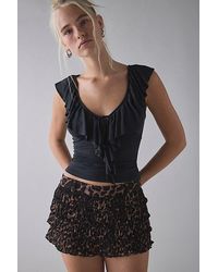 Kimchi Blue - Jada Ruffle Scoop Neck Jersey Knit Top - Lyst