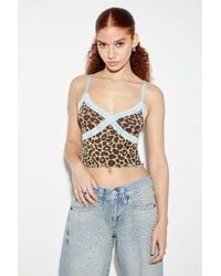Urban Outfitters - Uo Leopard Print Cami Top L At - Lyst