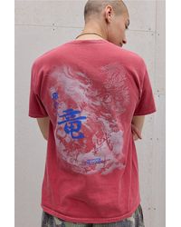 Urban Outfitters - Uo Red Rising Dragon T-shirt - Lyst