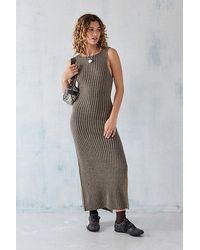 Urban Outfitters - Uo Tate Ribbed Knit Column Maxi Dress - Lyst