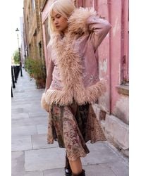 Daisy Street - Rose Faux Fur Trim Jacket - Lyst