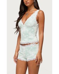 Edikted - Amanu Sequin Lace Micro Shorts - Lyst