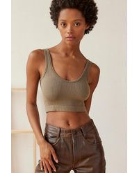 Out From Under - Drew Seamless Ribbed Cropped Tank Top - Lyst