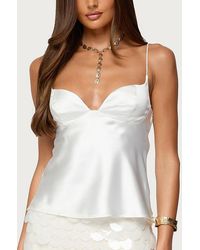 Edikted - Jema Cupped Satin Effect Top - Lyst