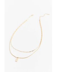 Download Urban Outfitters Delicate Butterfly Layer Necklace In Silver Metallic Lyst