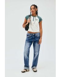True Religion - Mid-wash Ricky Relaxed Straight Jeans - Lyst