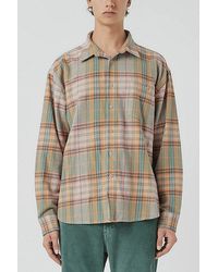 Barney Cools - Cabin 2.0 Recycled Cotton Flannel Plaid Shirt Top - Lyst