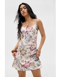 Urban Outfitters - Uo Bailey Floral Bias Slip Dress At - Lyst