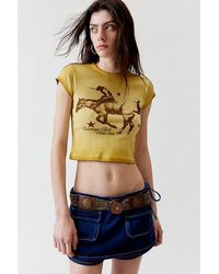 Urban Outfitters - Cowboys Club Washed Baby Tee - Lyst