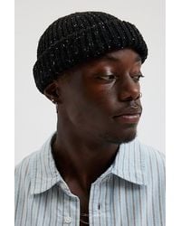 Urban Outfitters - Marled Wool-Blend Short Roll Ribbed Knit Beanie - Lyst