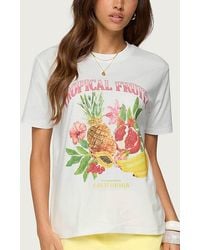 Edikted - Tropical Fruits Graphic T Shirt Top - Lyst