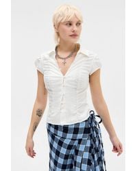 Kimchi Blue - Luna Ruched Shirt - Lyst