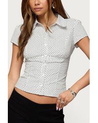 Edikted - Massie Tailored Button Up Shirt Top - Lyst