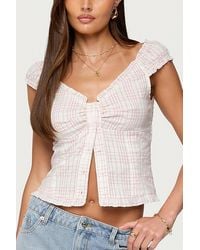 Edikted - Dolsy Plaid Button Up Top - Lyst