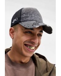 Ed Hardy - Uo Exclusive Washed Black Trucker Cap - Lyst