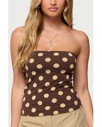 Edikted - Polka Dot Built-In Bra Tube Top - Lyst