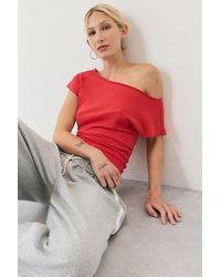 Out From Under - Off-The-Shoulder Banded Hem Tee - Lyst