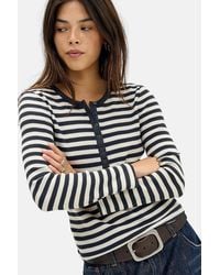 Levi's - Rooney Waffle Striped Henley Tee - Lyst