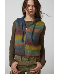 Urban Outfitters - Uo Daisy Hooded Zip-Up Sweater Vest - Lyst