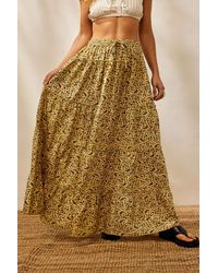 Urban Renewal - Made From Remnants Paisley Silk Maxi Skirt - Lyst