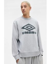 Umbro - Uo Exclusive Grey Logo Crew Neck Sweatshirt - Lyst