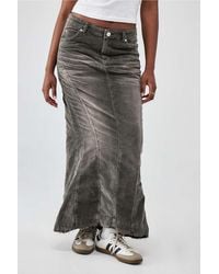 BDG - Bailey Corduroy Fishtail Maxi Skirt - Lyst