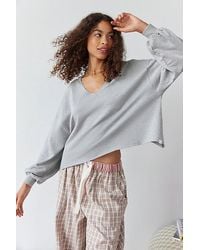 Out From Under - Notch Neck Sweatshirt - Lyst