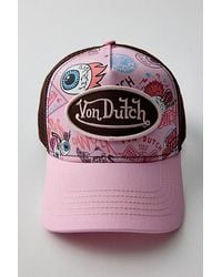 Von Dutch - Logo Patch Graphic Trucker Hat - Lyst