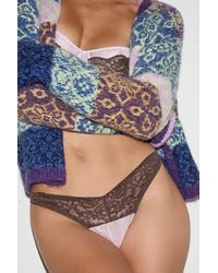Wild Lovers - Lulu Mesh Thong - Lyst