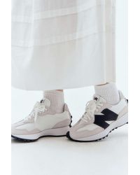 New Balance - White Black 327 Trainers - Lyst