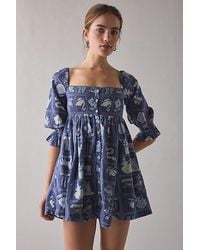 sachin and babi light blue dress Kimchi Blue Angie Chiffon Asymmetrical Mini Dress