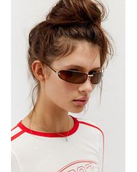 Urban Outfitters - '90S Curved Rimless Shield Sunglasses - Lyst
