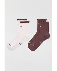 Nike - Everyday Elevated Ruffle Edge Crew Socks 2-Pack - Lyst