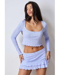 Out From Under - Sleepless Nights Pointelle Long Sleeve Top - Lyst