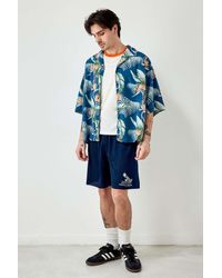 Urban Renewal - Remade From Vintage Dark Cropped Hawaiian Shirt S/m At Urban Outfitters - Lyst
