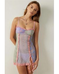 Out From Under - Sweet Dreams Sheer Lace Spliced Slip Dress L At Urban Outfitters - Lyst
