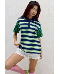Damson Madder - Zia Multi-stripe Rugby Polo Shirt Uk 6 At Urban Outfitters - Lyst