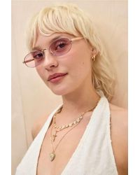 Urban Outfitters - Uo Gwyn Metal Oval Sunglasses - Lyst