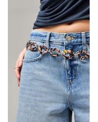Urban Outfitters - Tortoiseshell Oval Chain Belt - Lyst