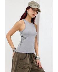 Silence + Noise - Silence + Noise Lexi Grunge Cross Tank Top - Lyst