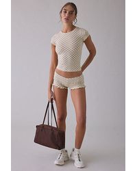 Out From Under - Bec Ruffle Micro Shorts - Lyst