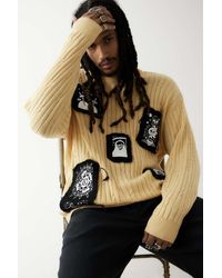 Urban Renewal - Remade From Vintage Patchwork Knitted Dad Jumper At Urban Outfitters - Lyst