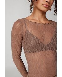 Out From Under - Libby Sheer Long Sleeve Top - Lyst