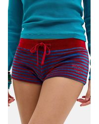 BDG - Stripe Velour Shorts - Lyst