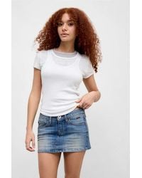 BDG - Mid Blue Ultimate Denim Mini Skirt - Lyst