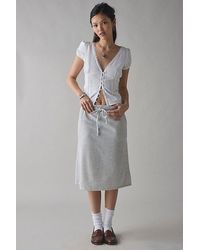 Vintage & ReMADE by UO - Remade By Uo Remnants Terry Knit Midi Skirt - Lyst