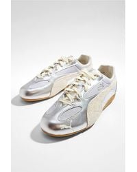 PUMA - Speedcat Metallic Silver Trainers - Lyst