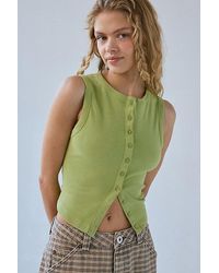 BDG - Gigi Knit Button-Down Tank Top - Lyst
