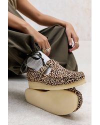 Clarks - Originals Tiger Print Wallabee T-bar Shoes - Lyst