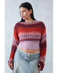 Urban Outfitters - Uo Space-dye Ladde Knit Shrug - Lyst